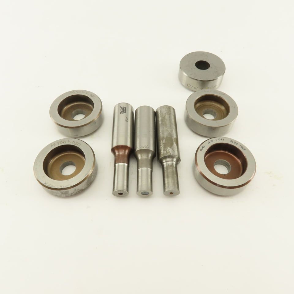 .406 + Tol Round Hole Die CNC Turret Punch Shank .625 Lot Of 8