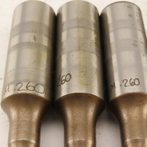 .260 + Tol Round Hole Die CNC Turret Punch Shank .625 Lot Of 6