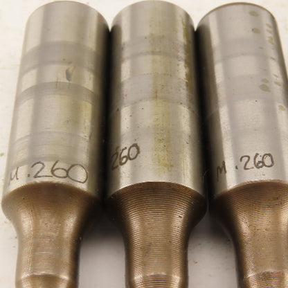 .260 + Tol Round Hole Die CNC Turret Punch Shank .625 Lot Of 6