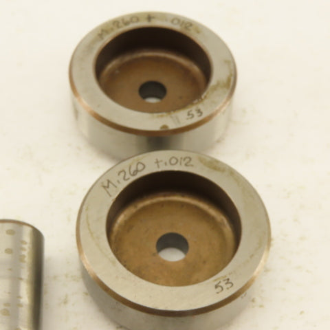 .260 + Tol Round Hole Die CNC Turret Punch Shank .625 Lot Of 6