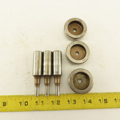 .260 + Tol Round Hole Die CNC Turret Punch Shank .625 Lot Of 6