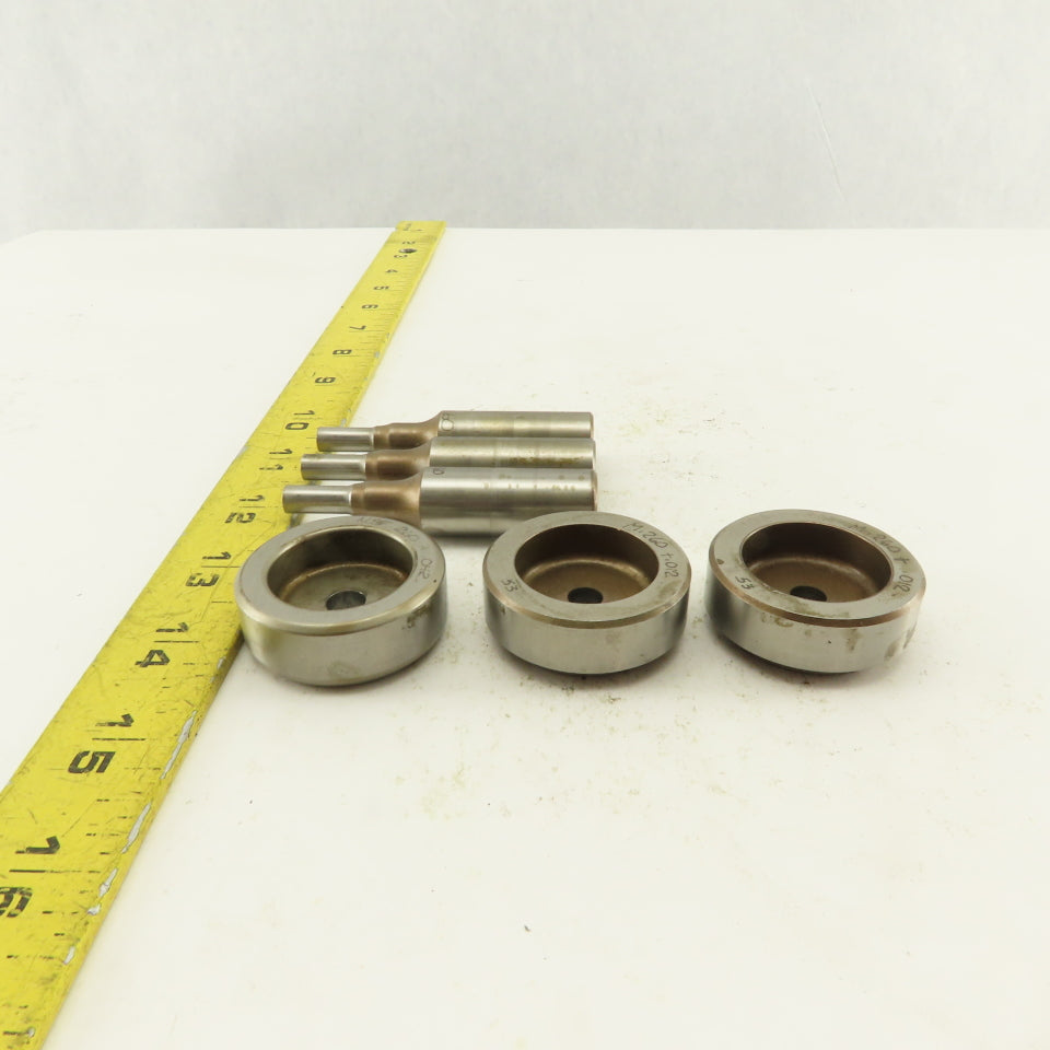 .260 + Tol Round Hole Die CNC Turret Punch Shank .625 Lot Of 6