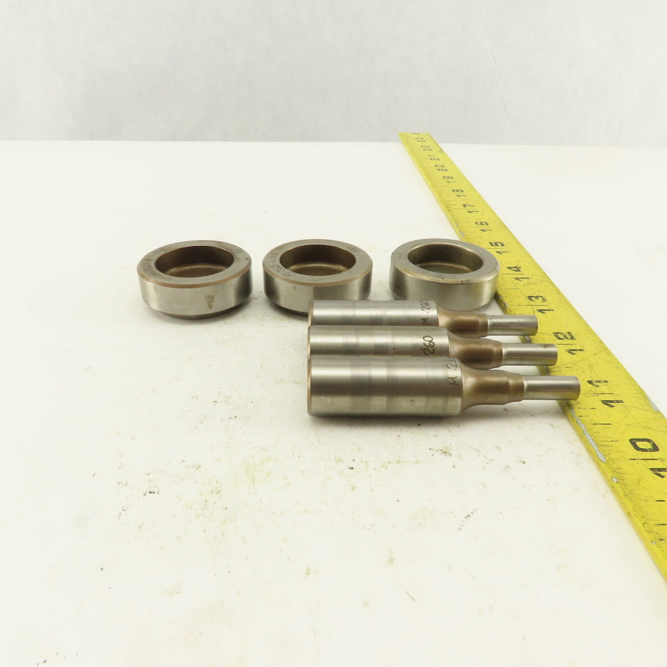 .260 + Tol Round Hole Die CNC Turret Punch Shank .625 Lot Of 6
