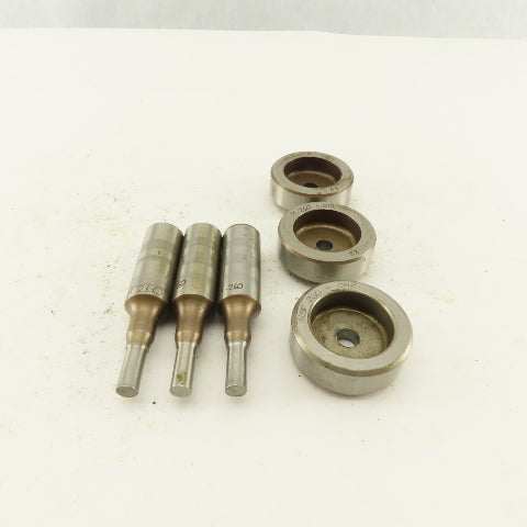 .260 + Tol Round Hole Die CNC Turret Punch Shank .625 Lot Of 6
