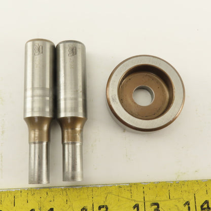 .394 + .036 Round Hole Die CNC Turret Punch Shank .625 Lot Of 3