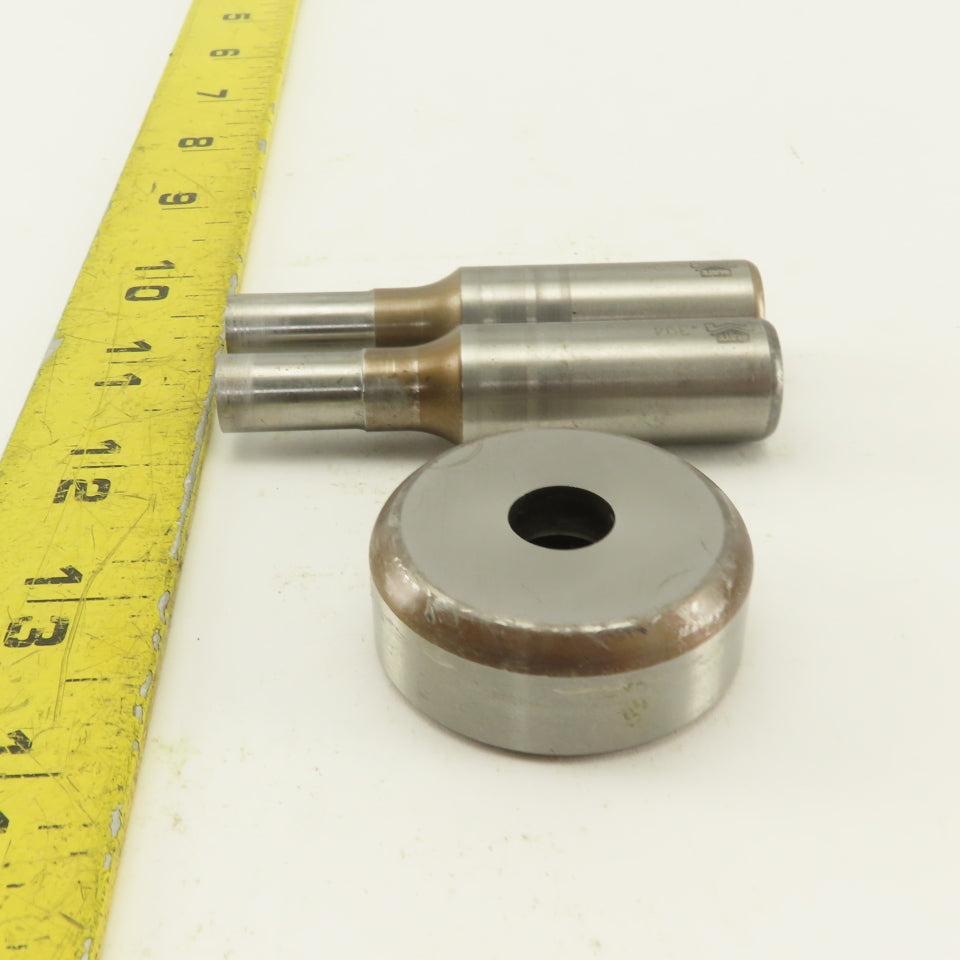 .394 + .036 Round Hole Die CNC Turret Punch Shank .625 Lot Of 3