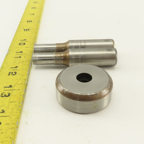 .394 + .036 Round Hole Die CNC Turret Punch Shank .625 Lot Of 3