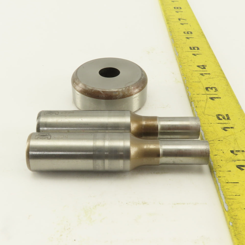 .394 + .036 Round Hole Die CNC Turret Punch Shank .625 Lot Of 3