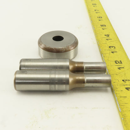 .394 + .036 Round Hole Die CNC Turret Punch Shank .625 Lot Of 3