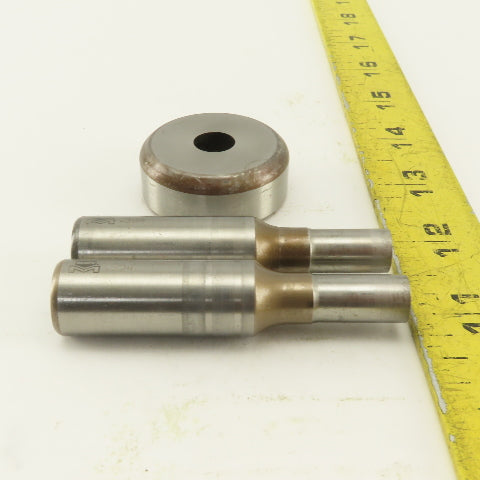 .394 + .036 Round Hole Die CNC Turret Punch Shank .625 Lot Of 3