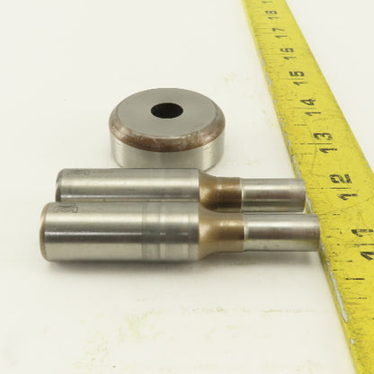 .394 + .036 Round Hole Die CNC Turret Punch Shank .625 Lot Of 3