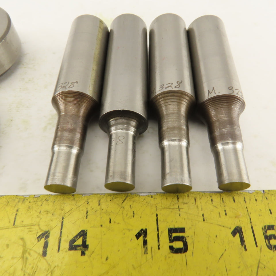 .328 + Tol Round Hole Die CNC Turret Punch Shank .625 Lot Of 10