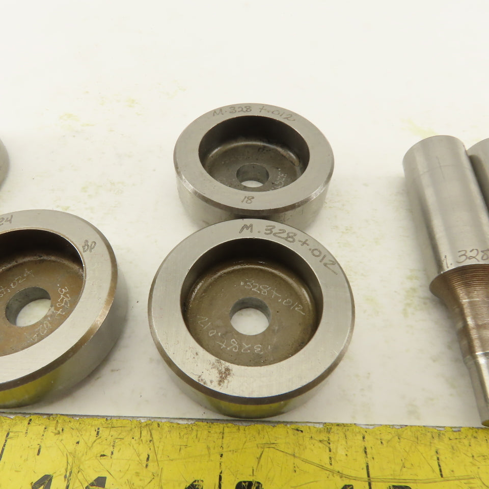 .328 + Tol Round Hole Die CNC Turret Punch Shank .625 Lot Of 10