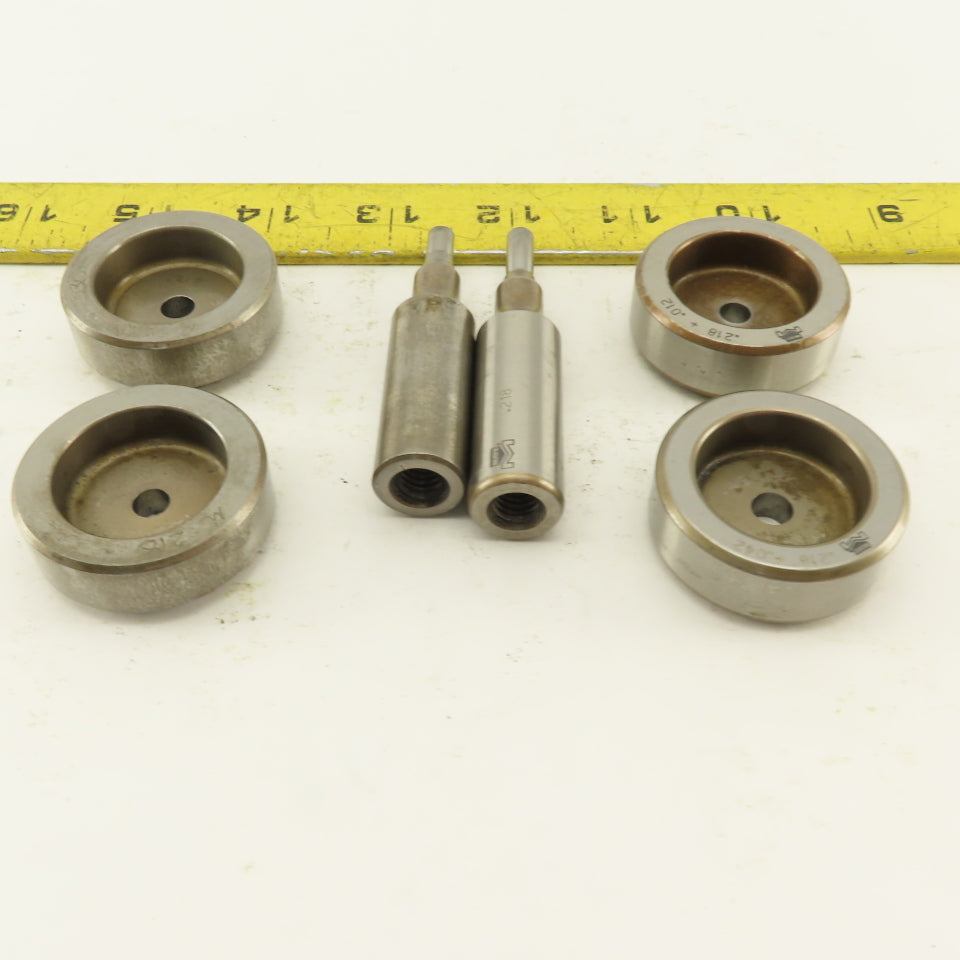 .094 + Tol Round Hole Die CNC Turret Punch Shank .625 Lot Of 6