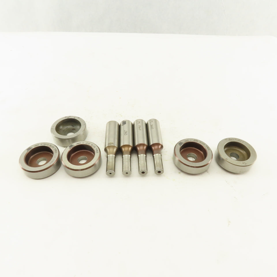 .360 + Tol Round Hole Die CNC Turret Punch For 1.532 Holder Lot Of 9