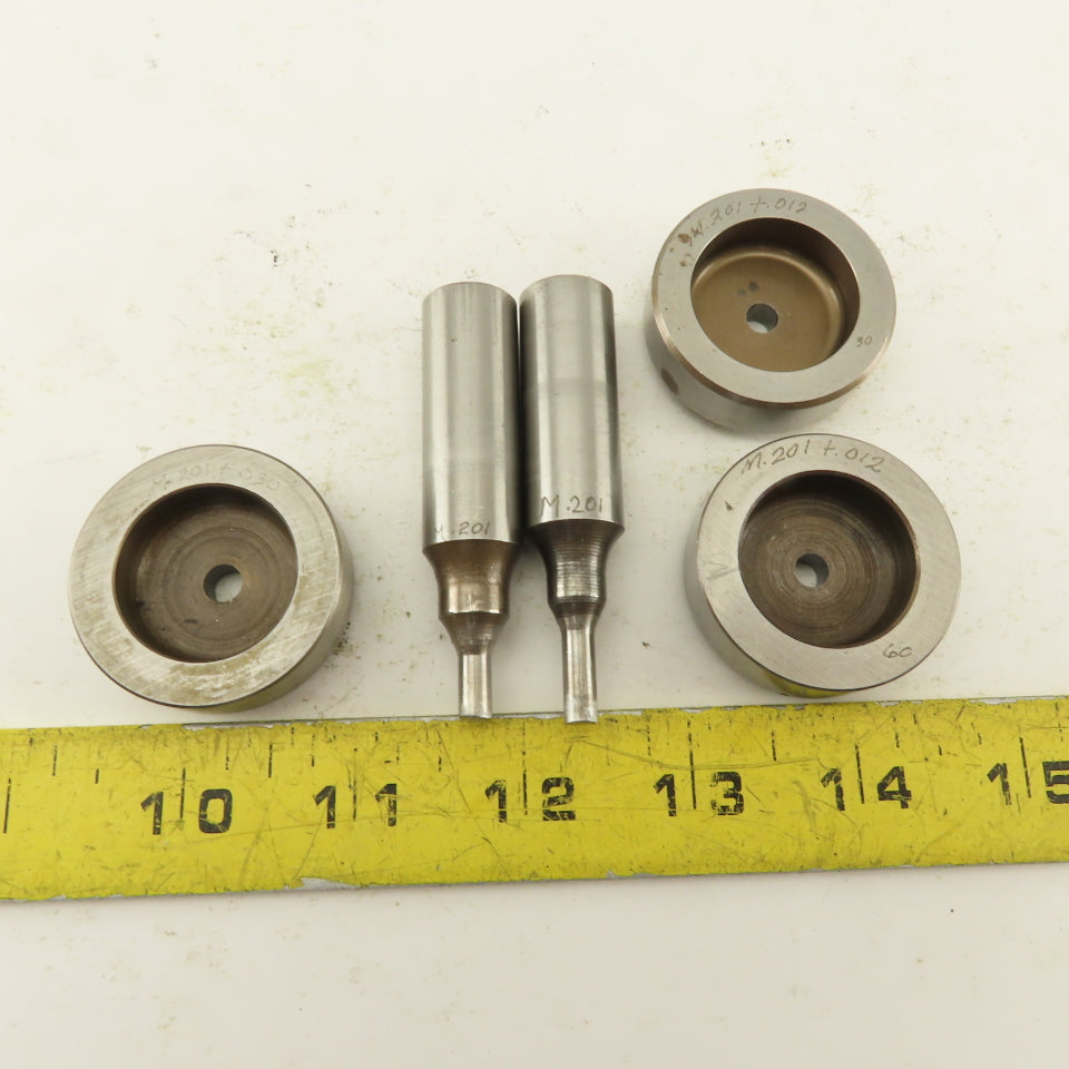 .201 + Tol Round Hole Die CNC Turret Punch Shank .625 Lot Of 3