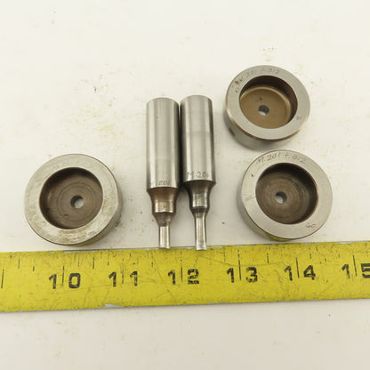 .201 + Tol Round Hole Die CNC Turret Punch Shank .625 Lot Of 3