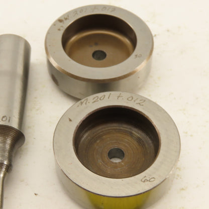 .201 + Tol Round Hole Die CNC Turret Punch Shank .625 Lot Of 3