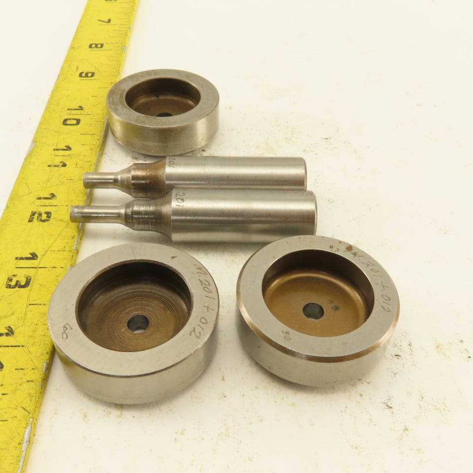 .201 + Tol Round Hole Die CNC Turret Punch Shank .625 Lot Of 3