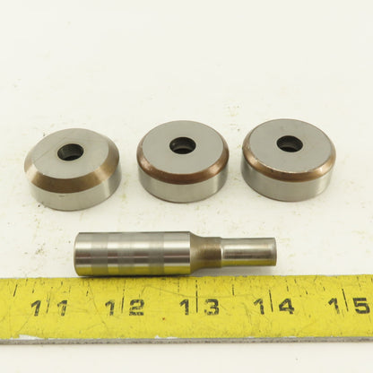 .412 + Tol Round Hole Die CNC Turret Punch Shank .625 Lot Of 4