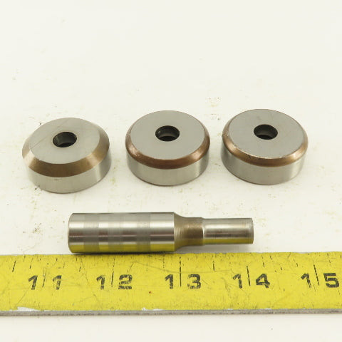 .412 + Tol Round Hole Die CNC Turret Punch Shank .625 Lot Of 4