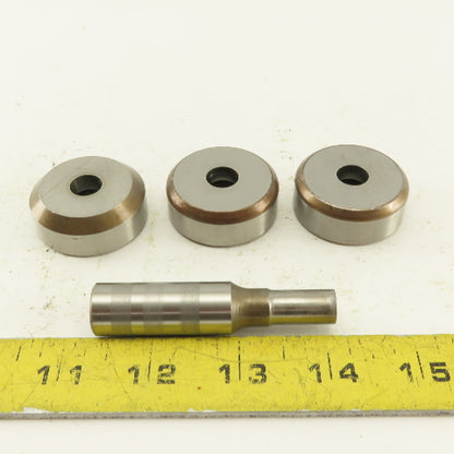 .412 + Tol Round Hole Die CNC Turret Punch Shank .625 Lot Of 4