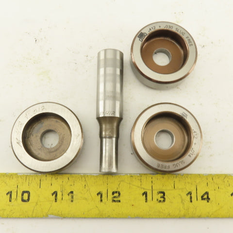 .412 + Tol Round Hole Die CNC Turret Punch Shank .625 Lot Of 4