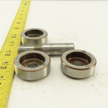 .412 + Tol Round Hole Die CNC Turret Punch Shank .625 Lot Of 4