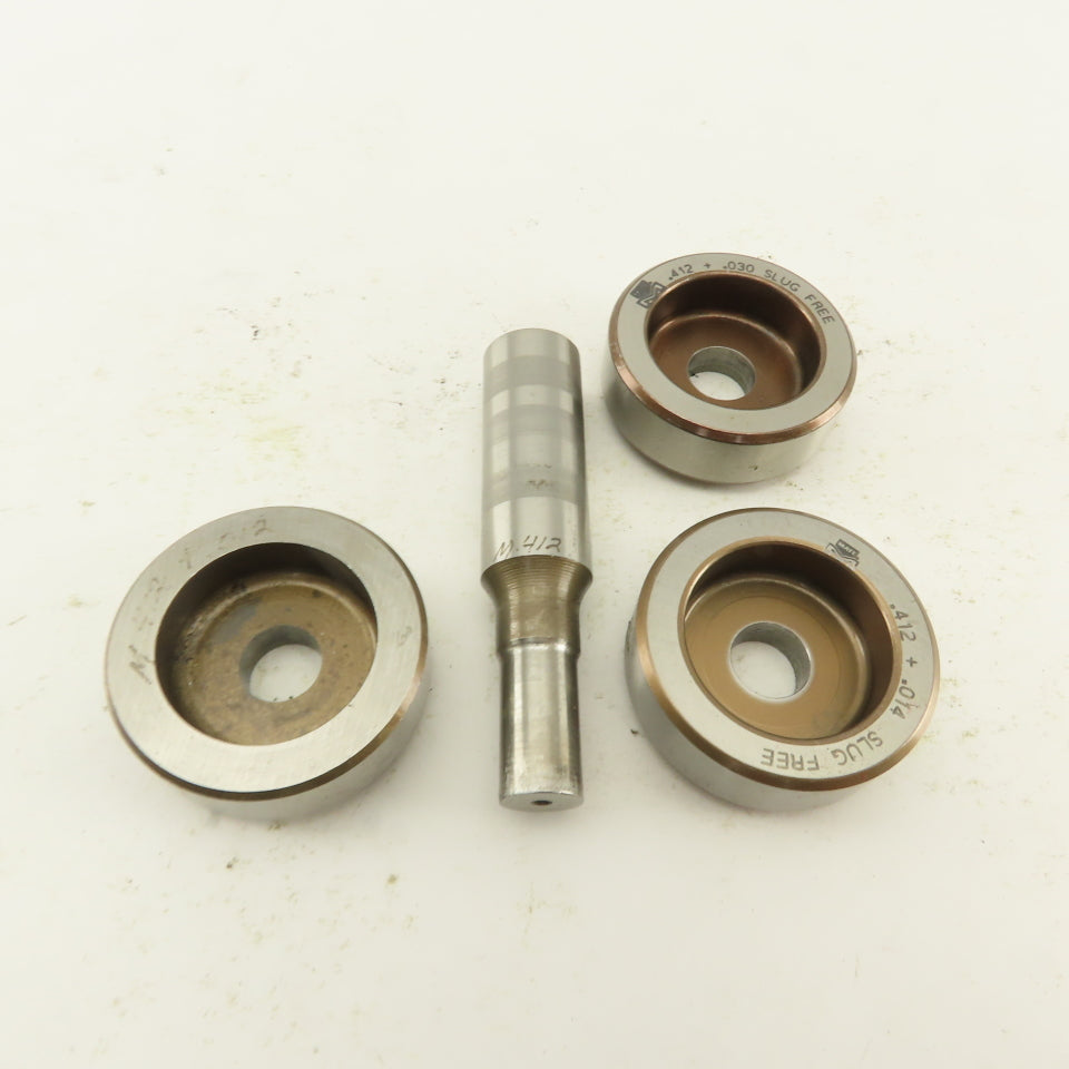 .412 + Tol Round Hole Die CNC Turret Punch Shank .625 Lot Of 4