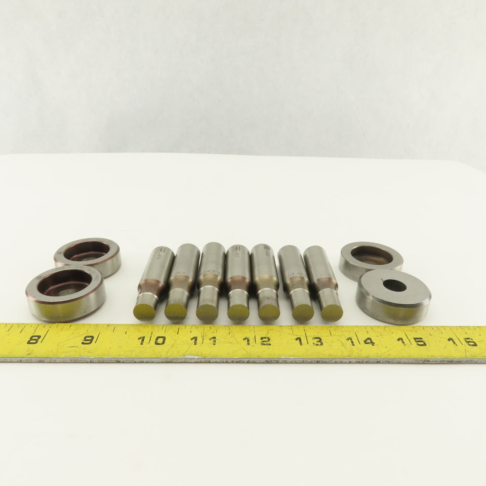 .453 + Tol Round Hole Die CNC Turret Punch Shank .625 Lot Of 11