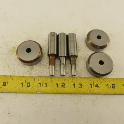 .287 + Tol Round Hole Die CNC Turret Punch Shank .625 Lot Of 6