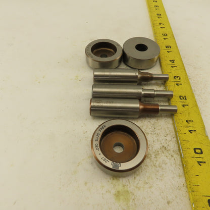 .287 + Tol Round Hole Die CNC Turret Punch Shank .625 Lot Of 6