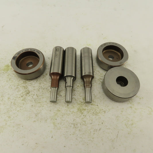 .287 + Tol Round Hole Die CNC Turret Punch Shank .625 Lot Of 6