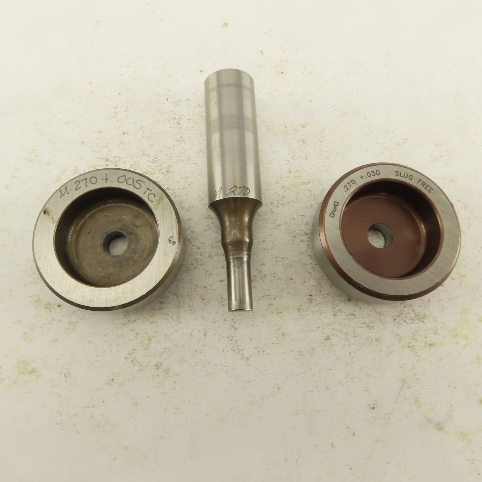 .270 + Tol Round Hole Die CNC Turret Punch Shank .625 Lot Of 4