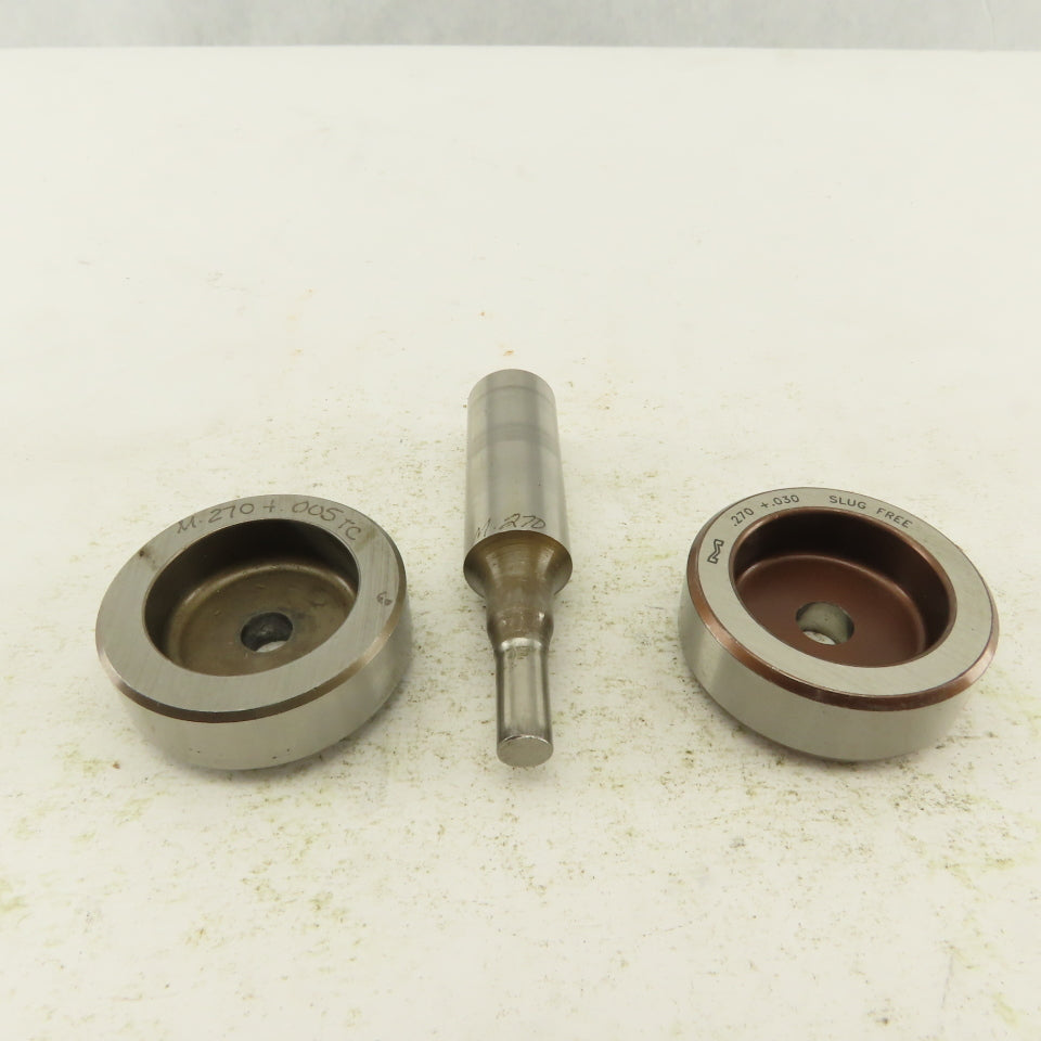 .270 + Tol Round Hole Die CNC Turret Punch Shank .625 Lot Of 4