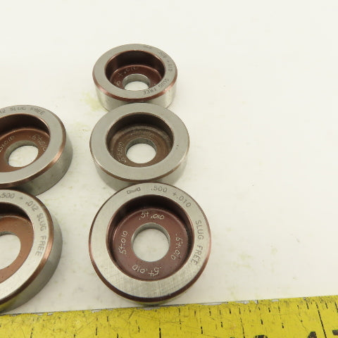 .500 + Tol Round Hole Die CNC Turret Mixed Tolerance Lot Of 11