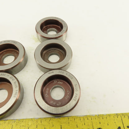 .500 + Tol Round Hole Die CNC Turret Mixed Tolerance Lot Of 11