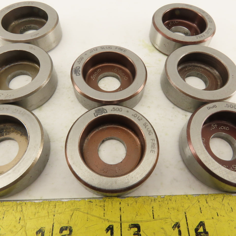 .500 + Tol Round Hole Die CNC Turret Mixed Tolerance Lot Of 11