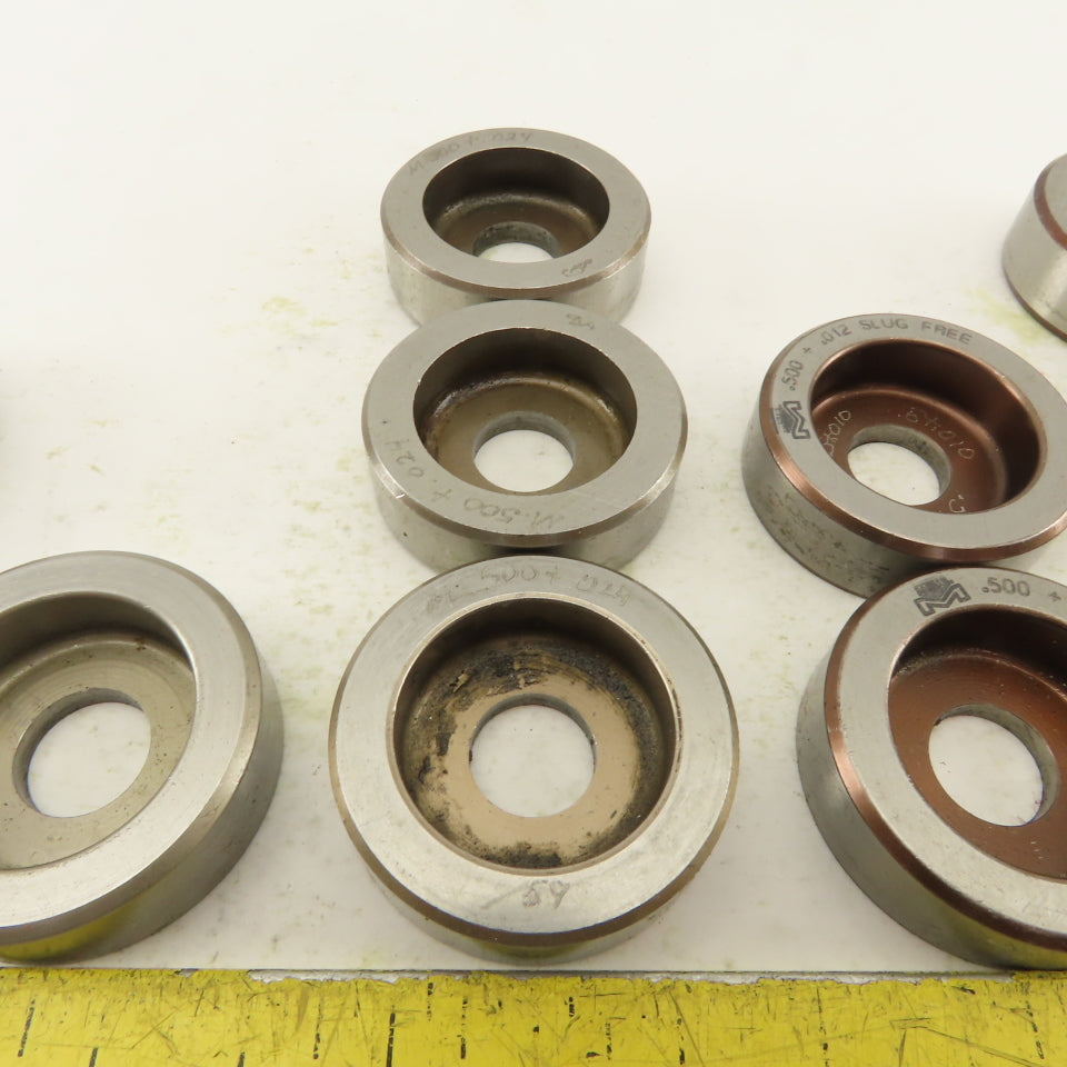 .500 + Tol Round Hole Die CNC Turret Mixed Tolerance Lot Of 11