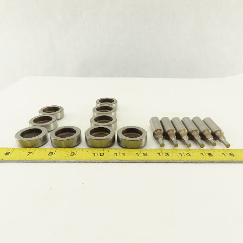 .221 + Tol Round Hole Die CNC Turret Punch Shank .625 Lot Of 15