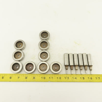 .221 + Tol Round Hole Die CNC Turret Punch Shank .625 Lot Of 15