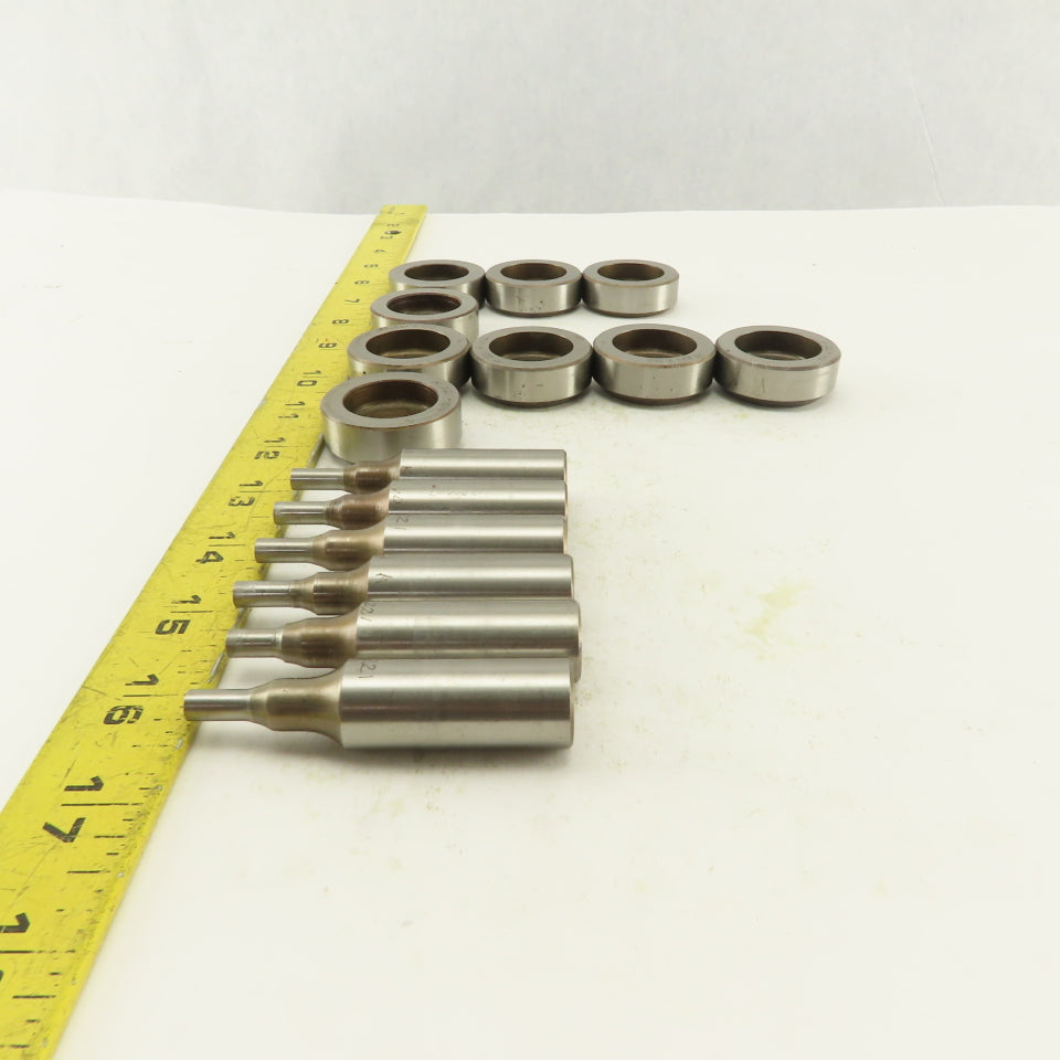 .221 + Tol Round Hole Die CNC Turret Punch Shank .625 Lot Of 15