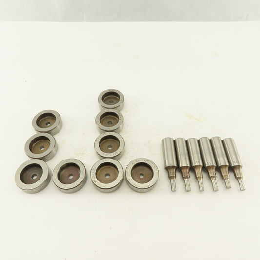 .221 + Tol Round Hole Die CNC Turret Punch Shank .625 Lot Of 15