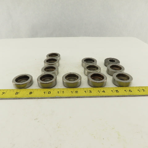 .437 + Tol Round Hole Die Mixed Tolerance For 1.562 Holder CNC Turret Lot Of 12