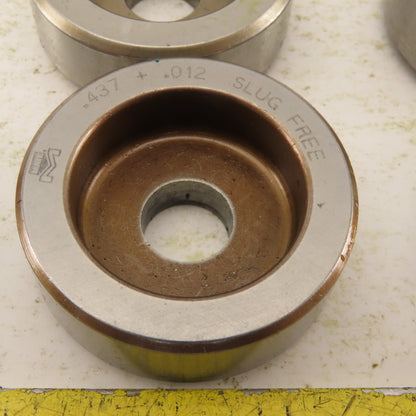.437 + Tol Round Hole Die Mixed Tolerance For 1.562 Holder CNC Turret Lot Of 12