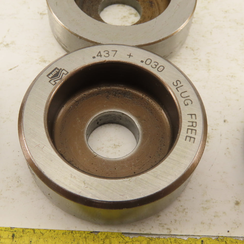 .437 + Tol Round Hole Die Mixed Tolerance For 1.562 Holder CNC Turret Lot Of 12