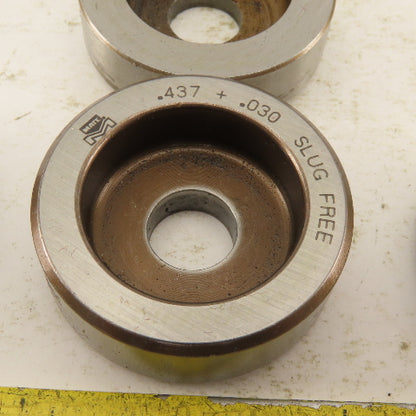 .437 + Tol Round Hole Die Mixed Tolerance For 1.562 Holder CNC Turret Lot Of 12