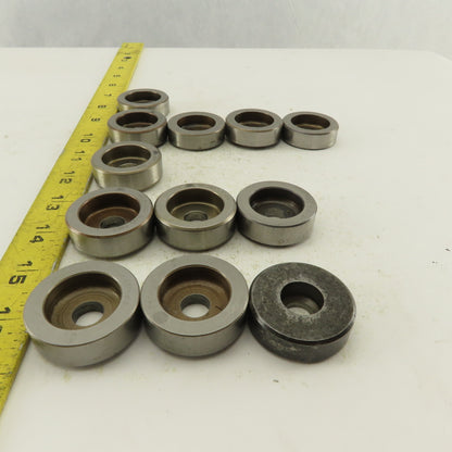 .437 + Tol Round Hole Die Mixed Tolerance For 1.562 Holder CNC Turret Lot Of 12
