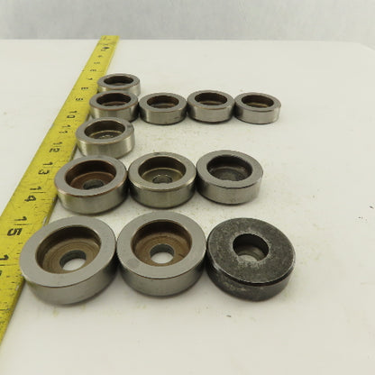 .437 + Tol Round Hole Die Mixed Tolerance For 1.562 Holder CNC Turret Lot Of 12