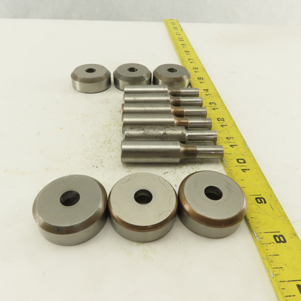.390 + Tol Round Hole Die CNC Turret Punch Shank .625 Lot Of 12
